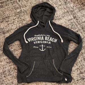Blue 84Virginia Beach Graphic Hoodie Sweater - Charcoal